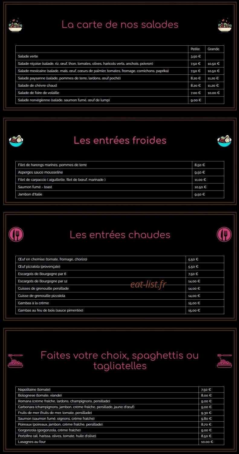 Pizza Sarda — carte page 3