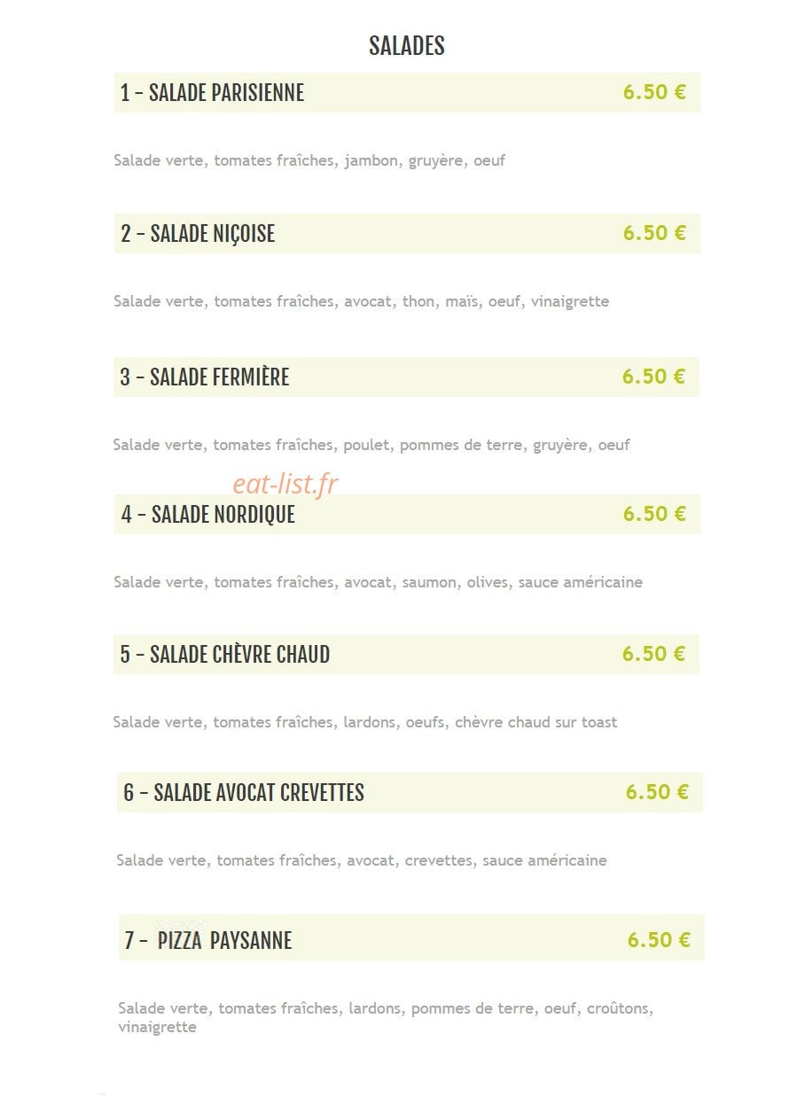 Pizzeria Del Mondo — carte page 19