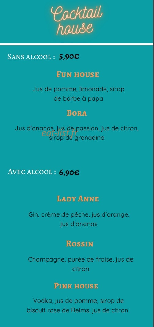 Restaurant House — carte page 7