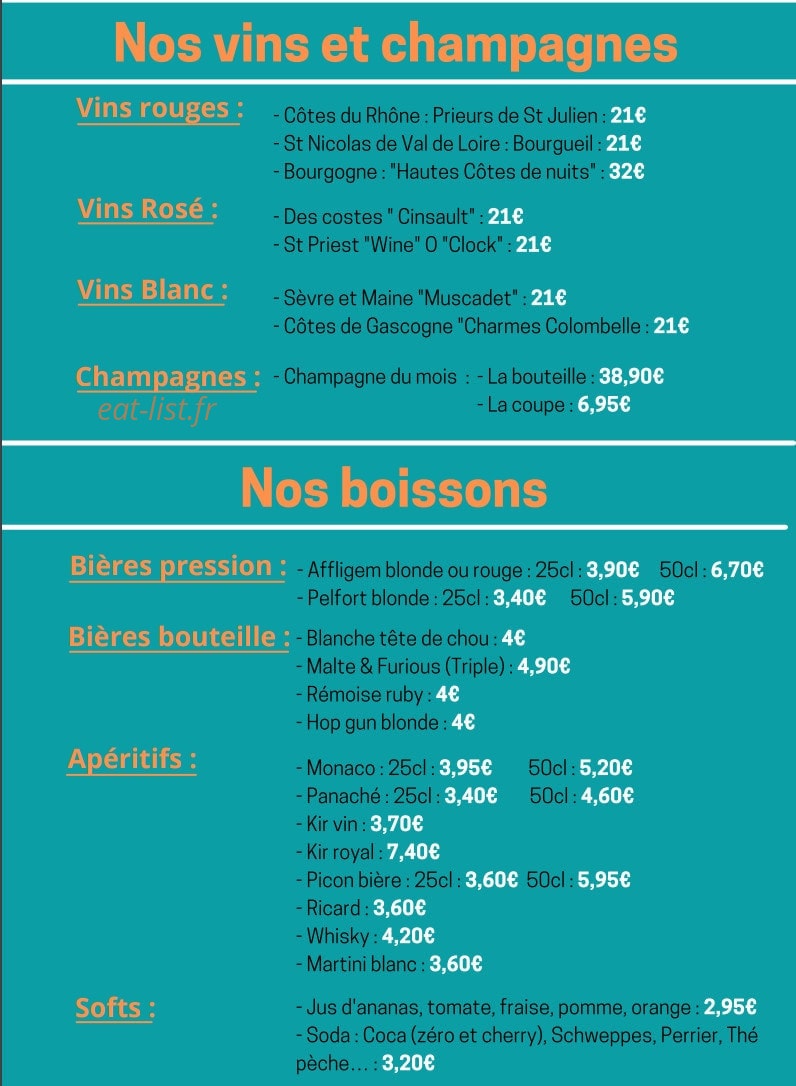 Restaurant House — carte page 8