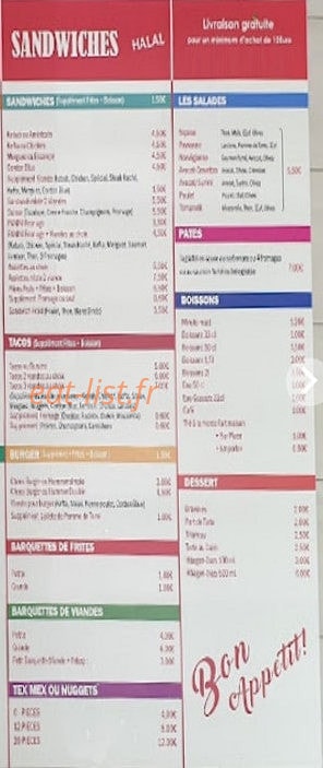 Resto rapide — carte page 2