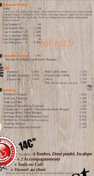 Roast Café — carte page 3
