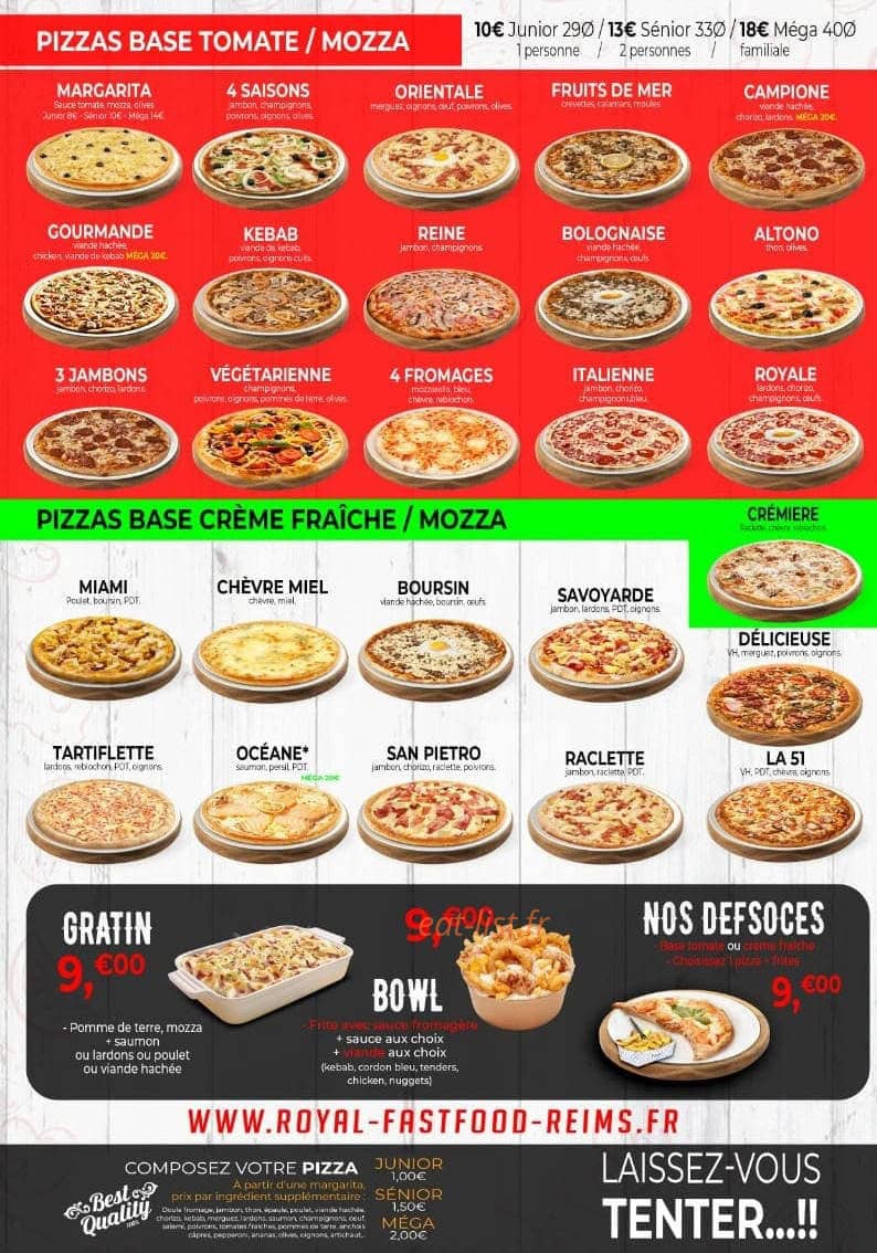 Royal Fast Food — carte page 3