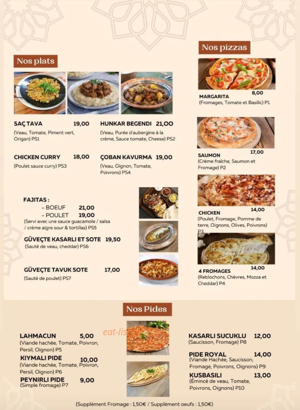 Royal Grill — carte page 3