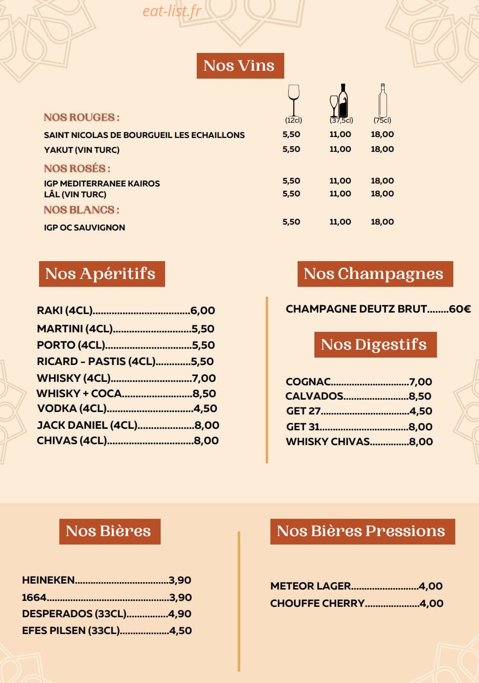 Royal Grill — carte page 7