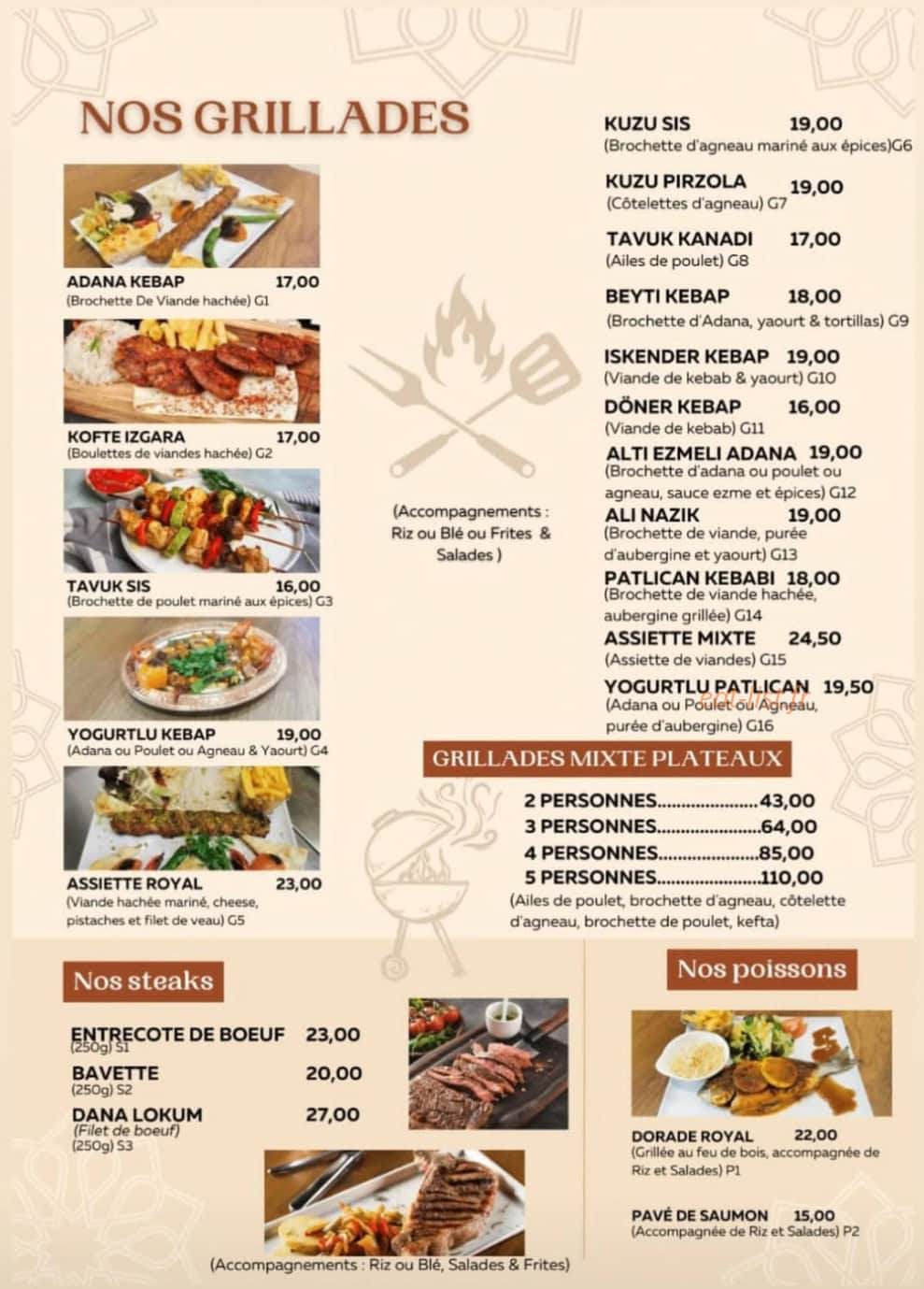 Royal Grill — carte page 4
