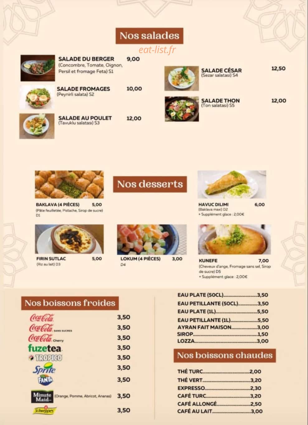 Royal Grill — carte page 5