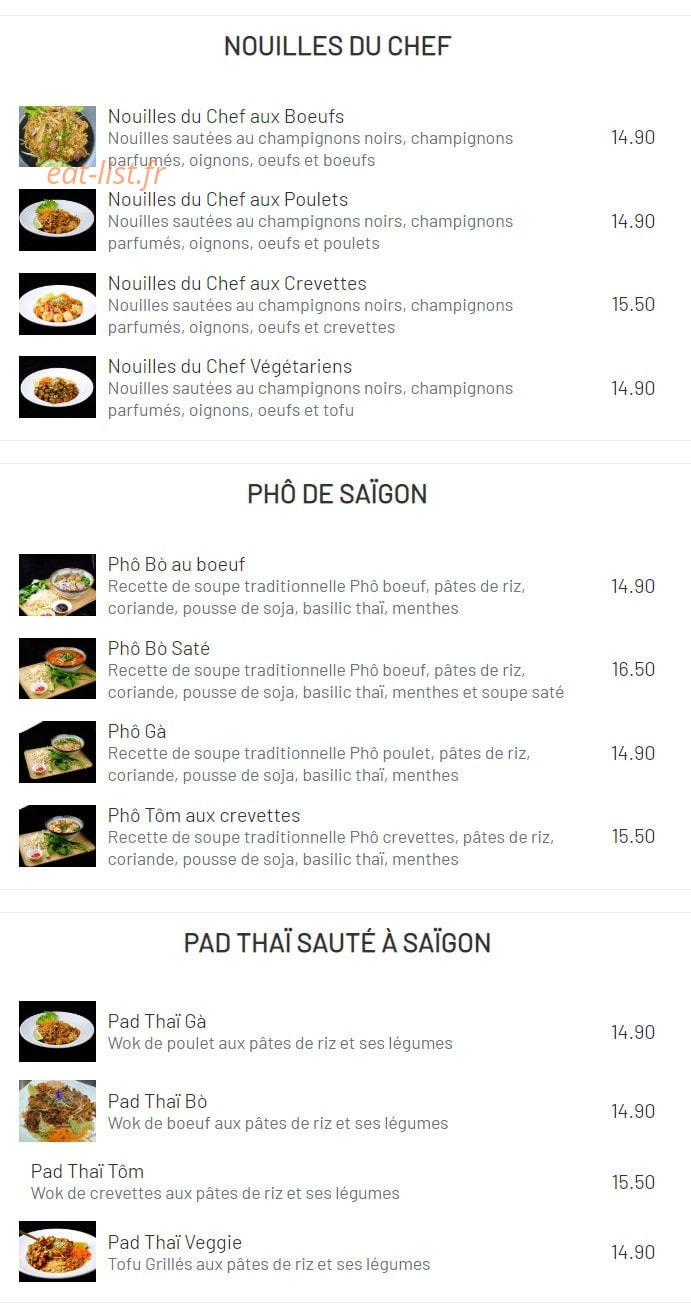 Saïgon Cà phê — carte page 4