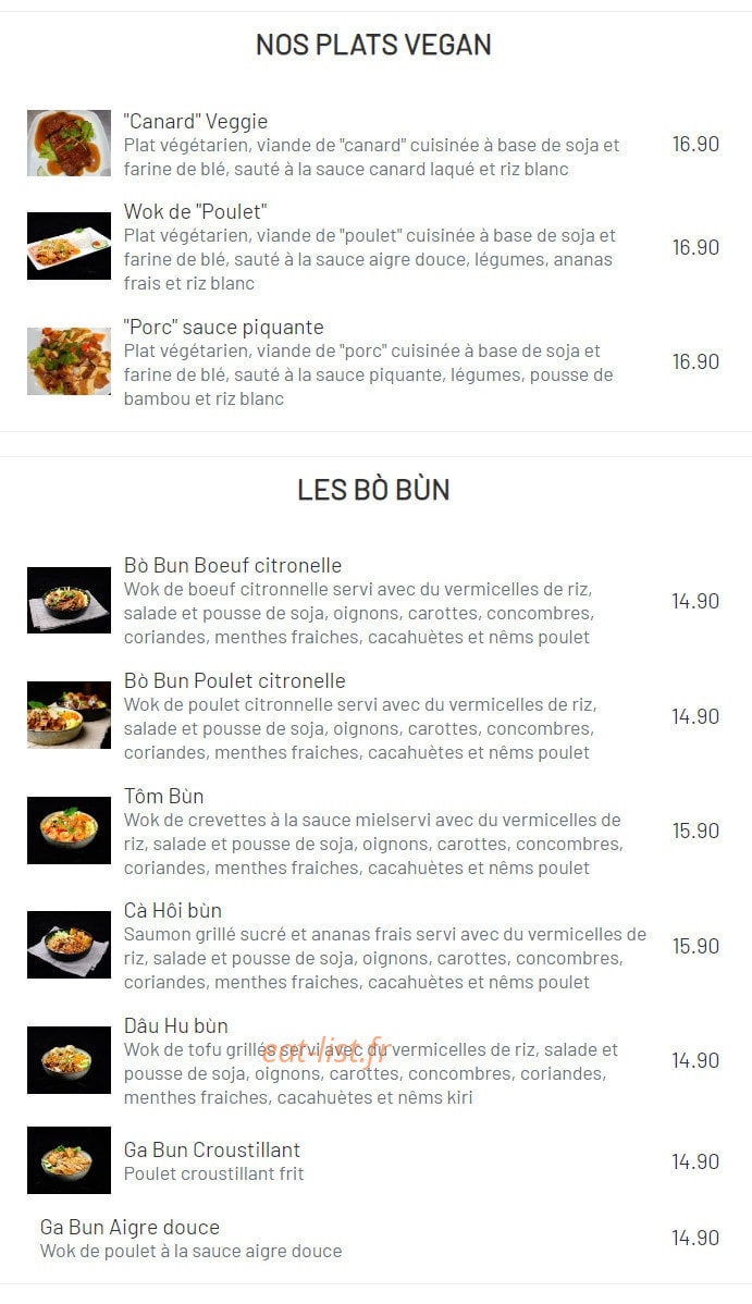 Saïgon Cà phê — carte page 3