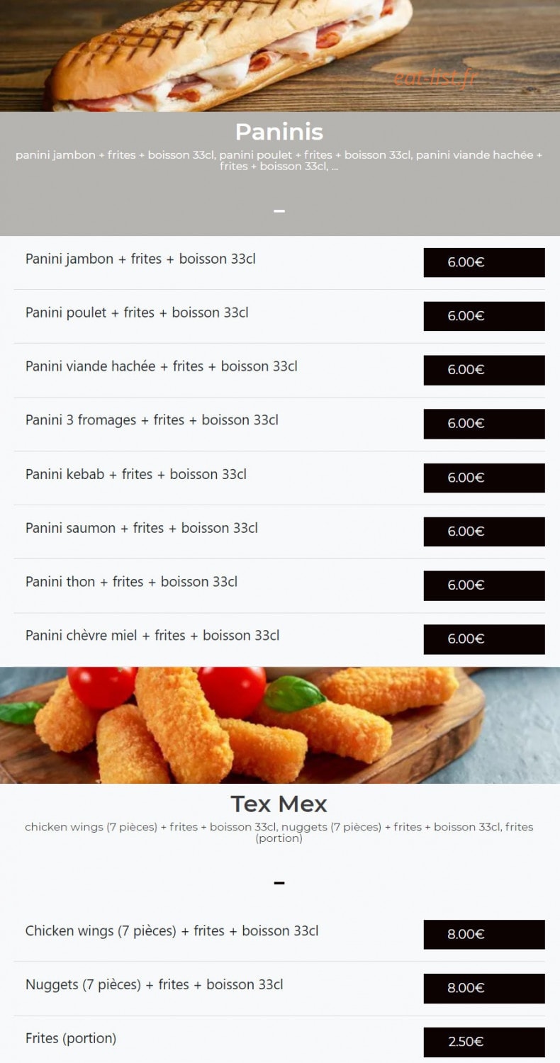 Saint Anne Fun Food — carte page 14