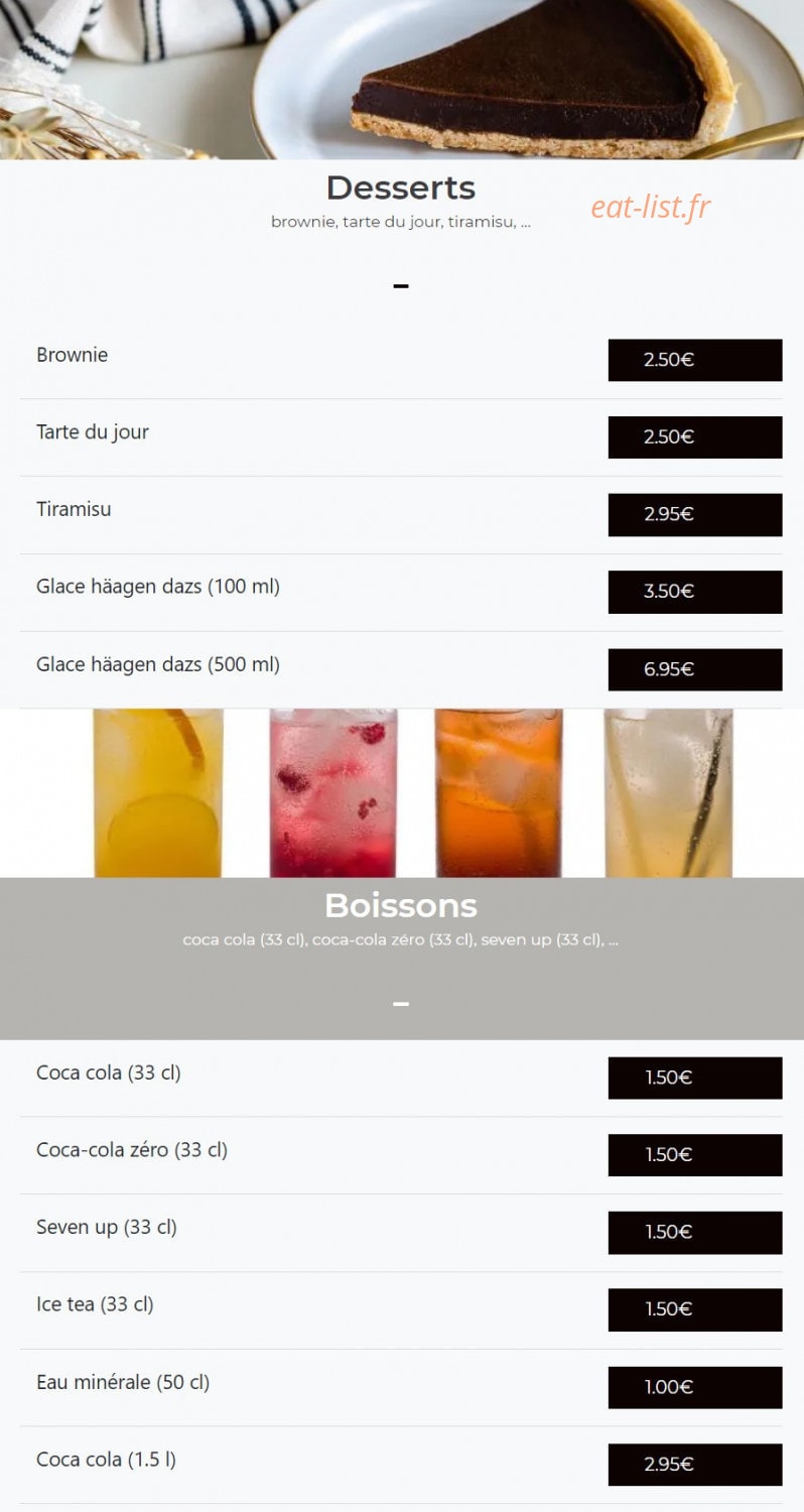 Saint Anne Fun Food — carte page 16