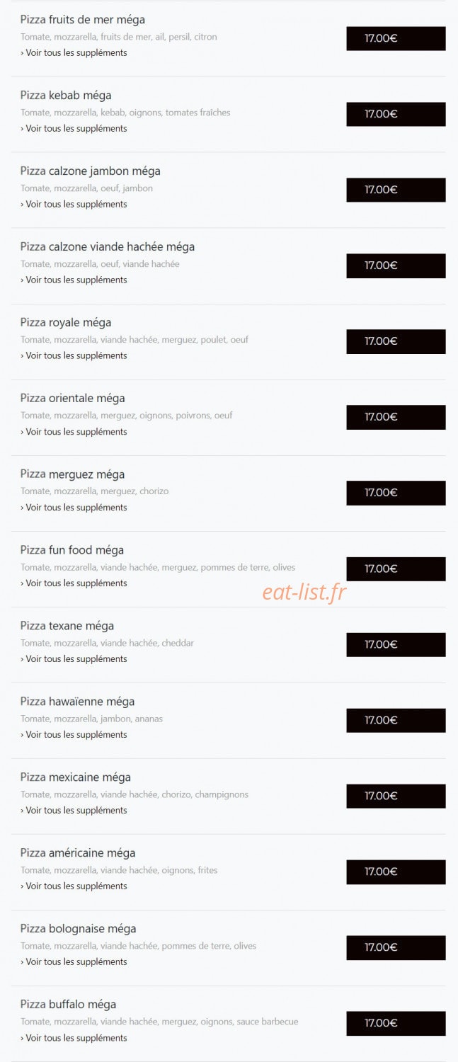 Saint Anne Fun Food — carte page 9
