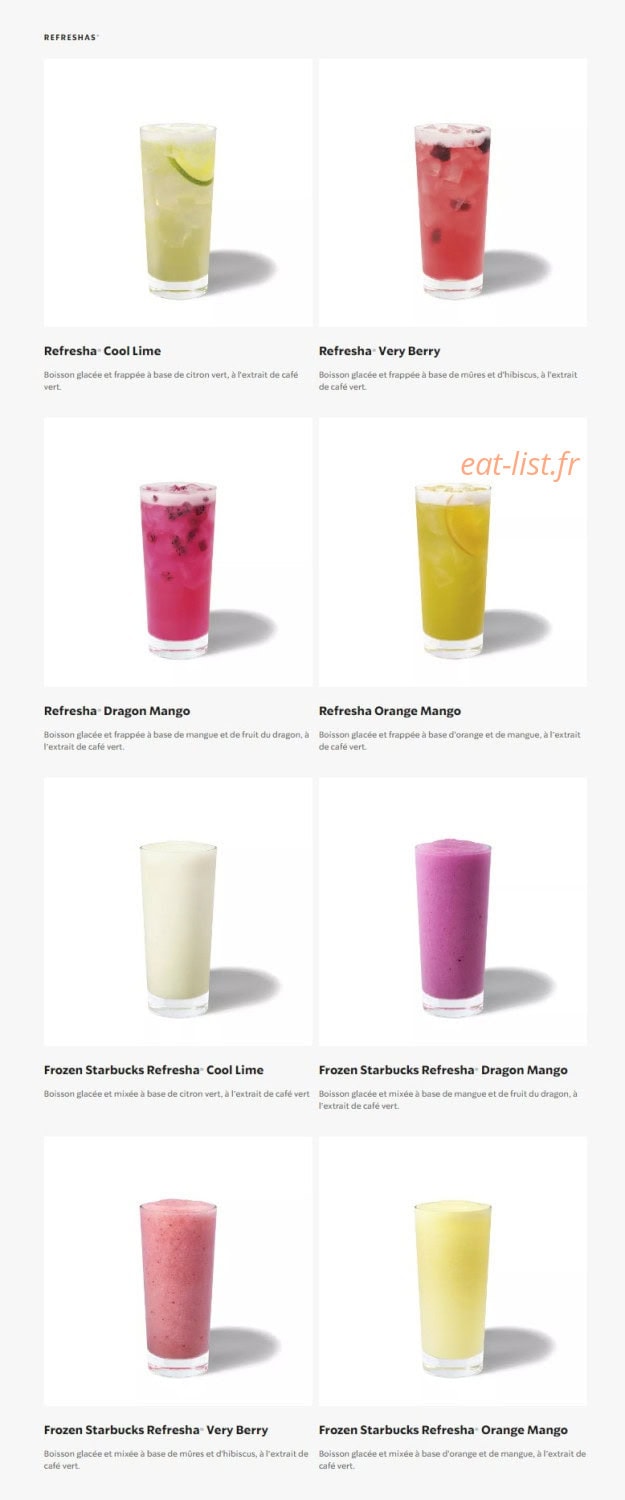 Starbucks Coffee — carte page 6