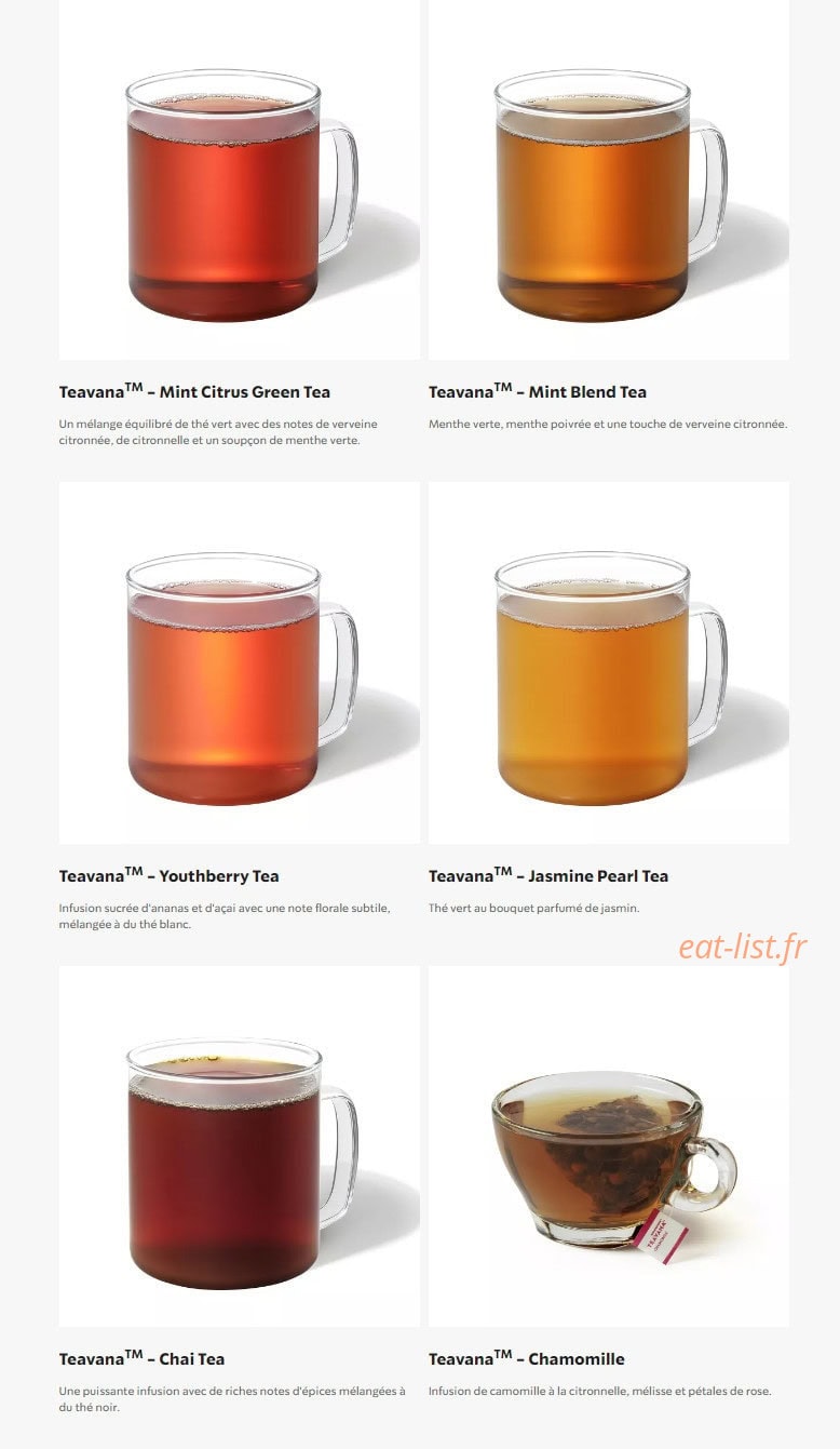Starbucks Coffee — carte page 11