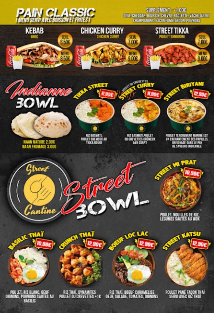 Street Cantine — carte page 4