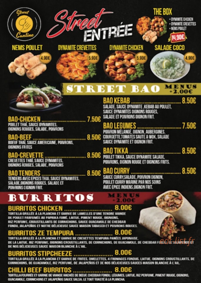 Street Cantine — carte page 2