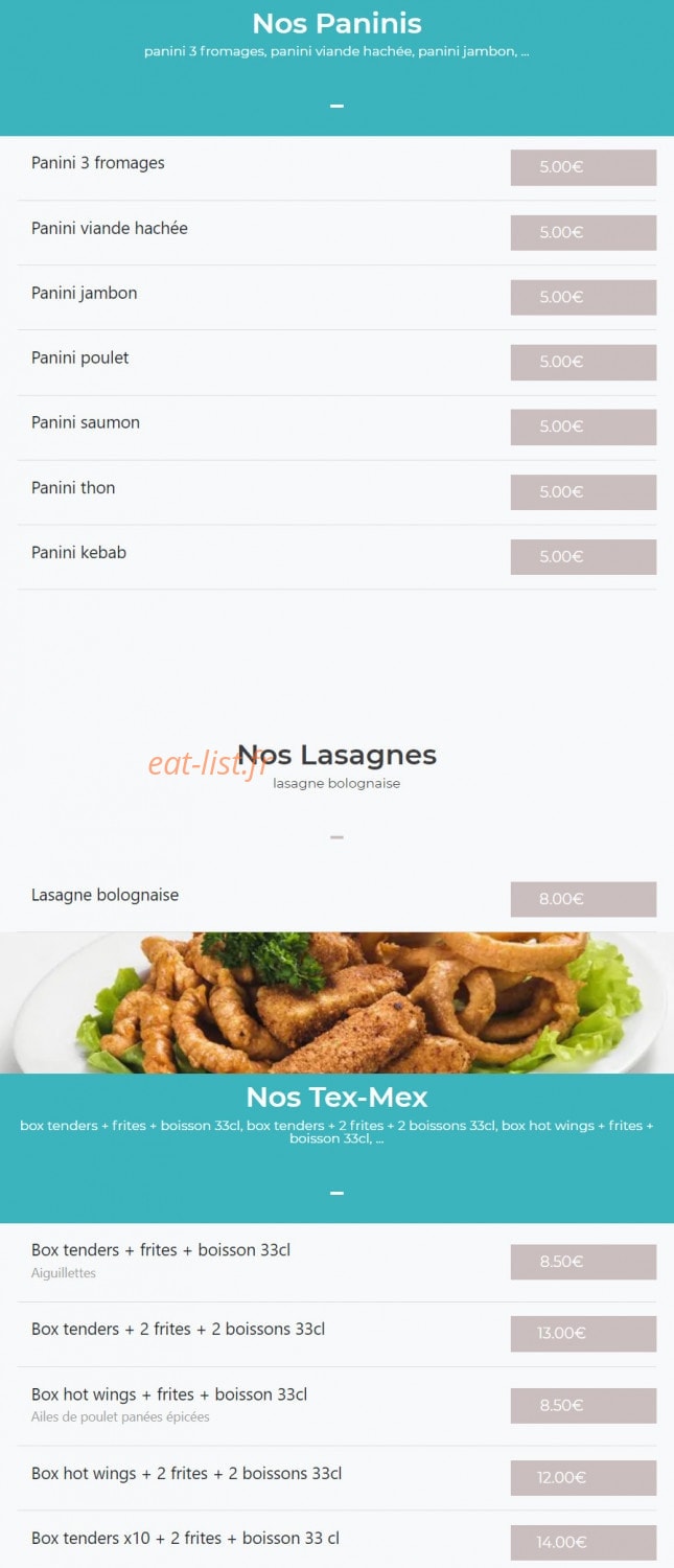 The Food Box — carte page 5