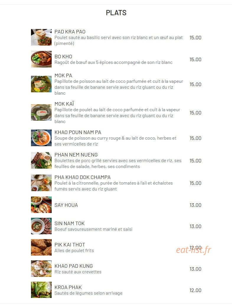 Tip Khao — carte page 2