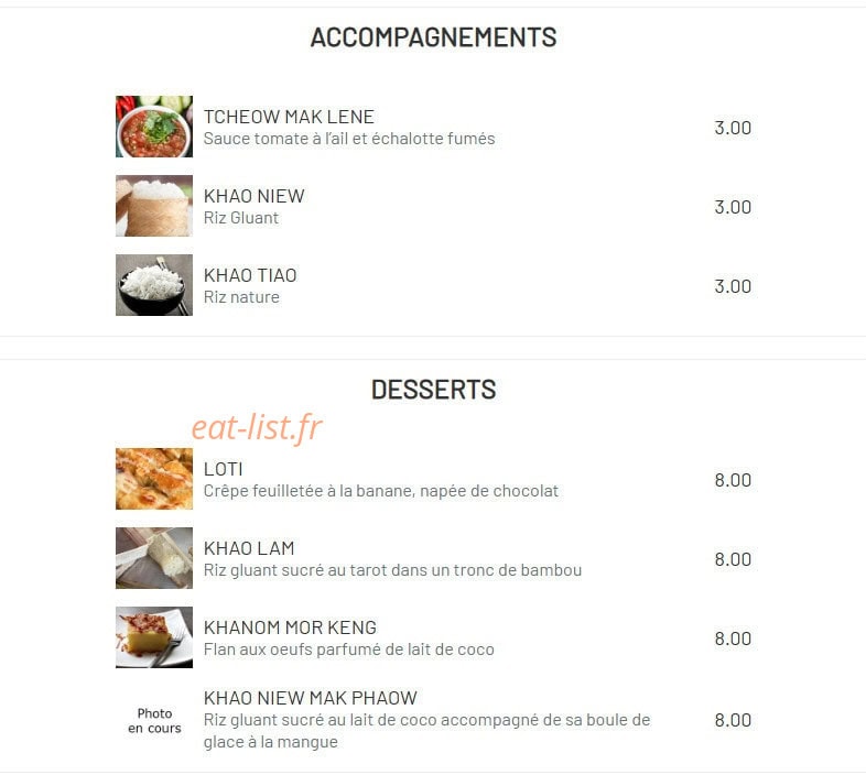 Tip Khao — carte page 3