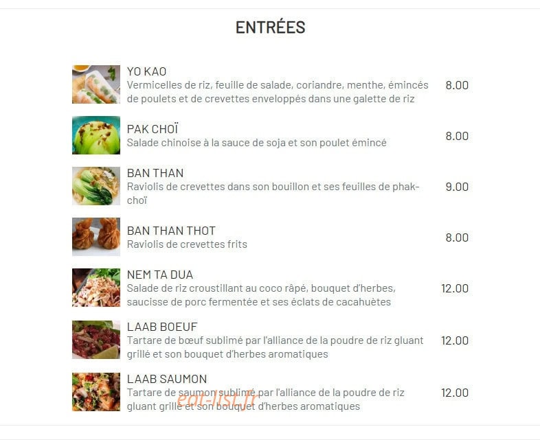 Tip Khao — carte page 1