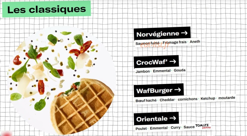 Waffle Factory — carte page 1