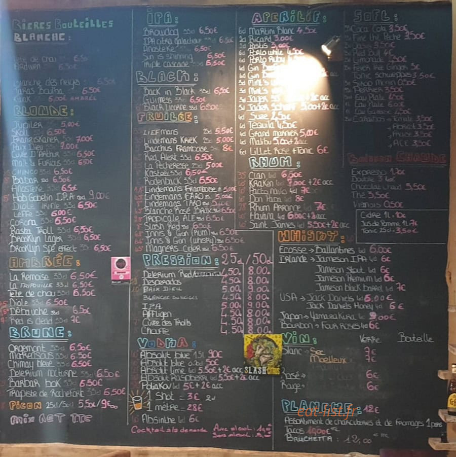 Charlie’s Pub — carte page 1
