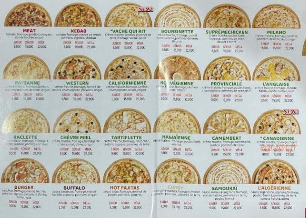 Hotimes Pizza — carte page 3