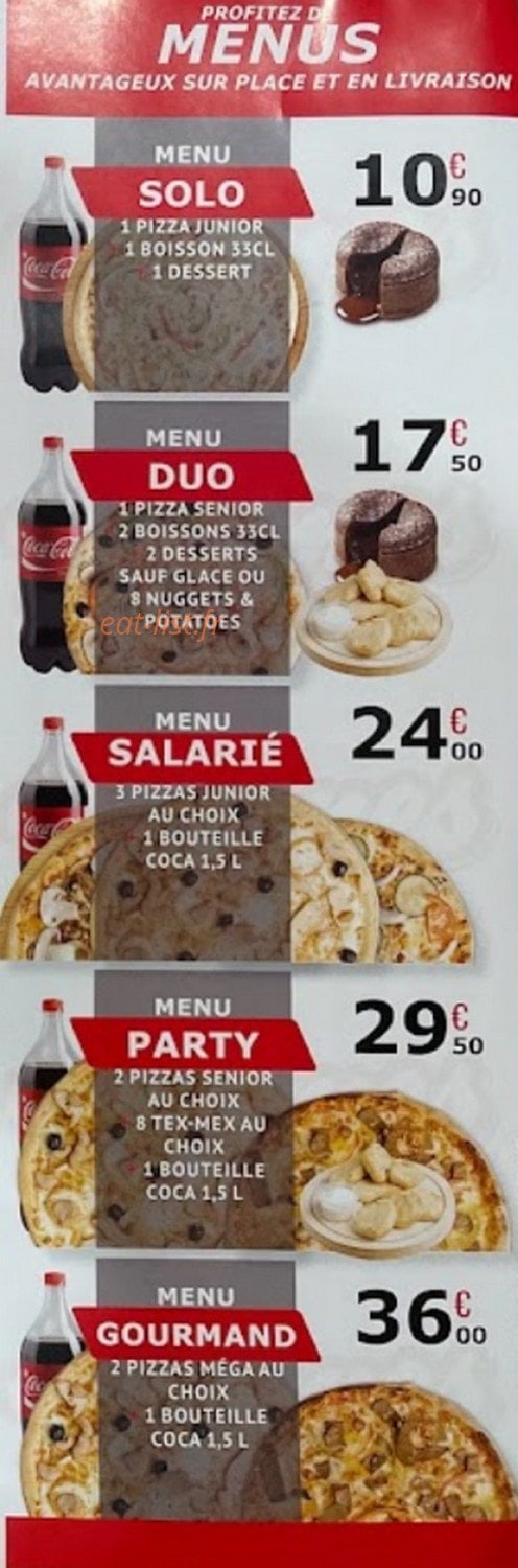 Hotimes Pizza — carte page 1