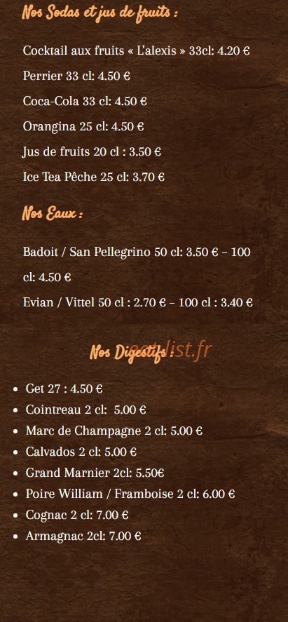 La Mezzanine — carte page 4