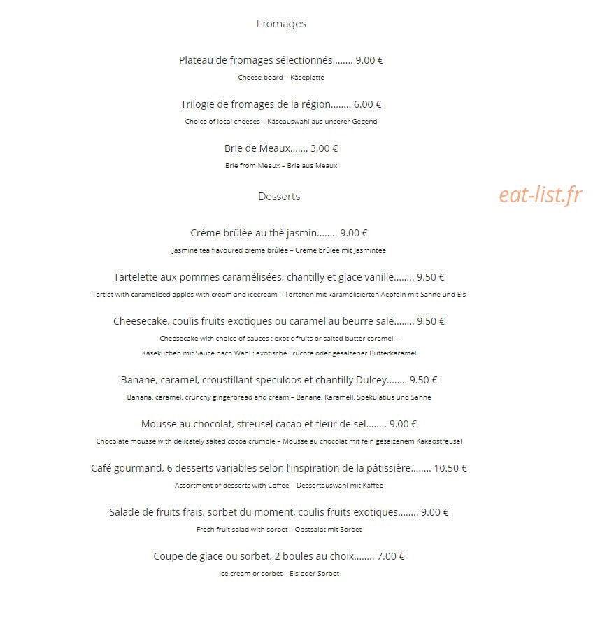 Le Relais Champenois — carte page 2