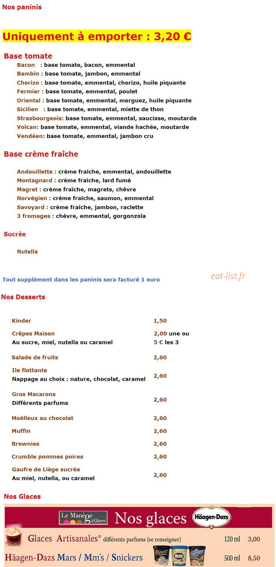 Vik'pizza — carte page 2