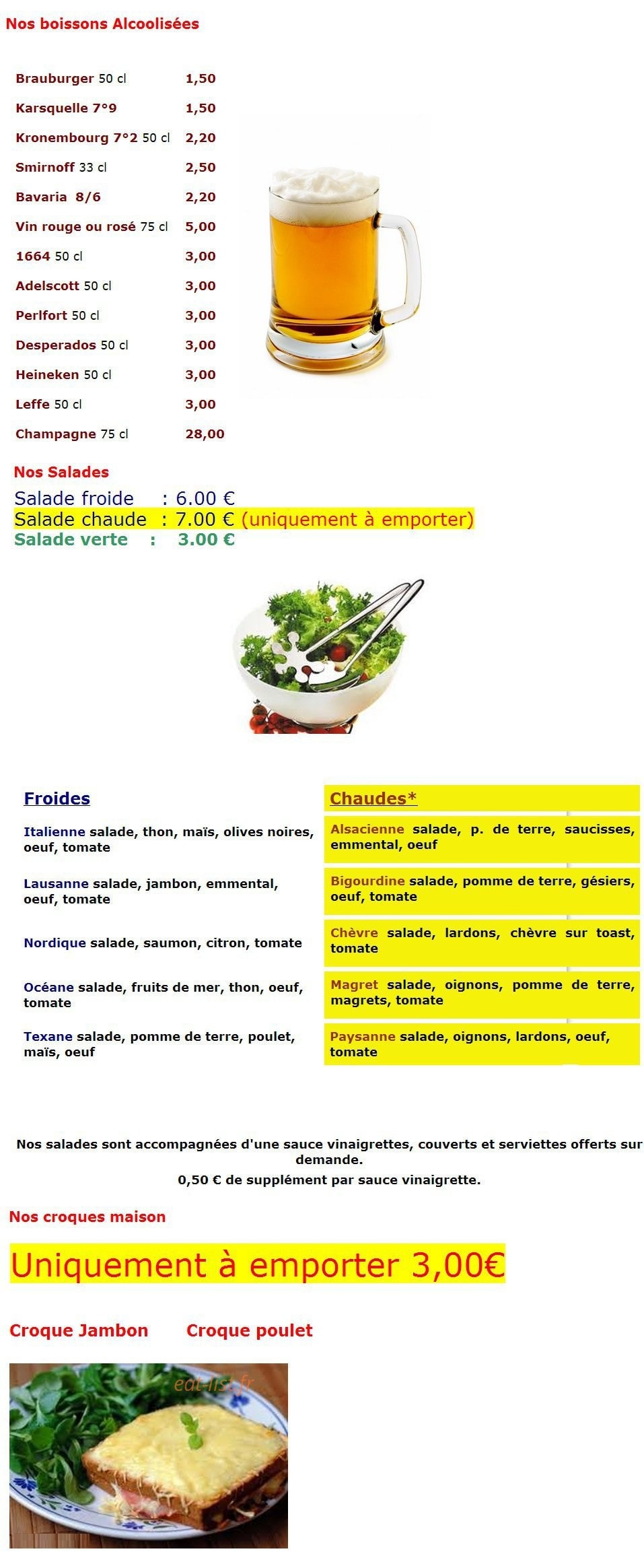 Vik'pizza — carte page 3