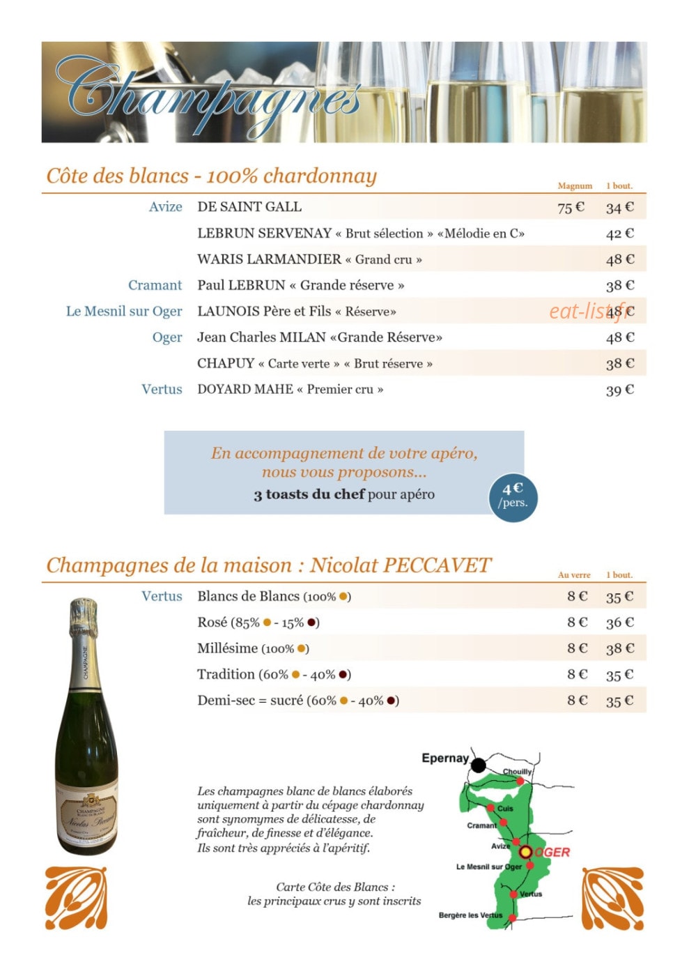 Auberge de Saint Fergeux — carte page 6