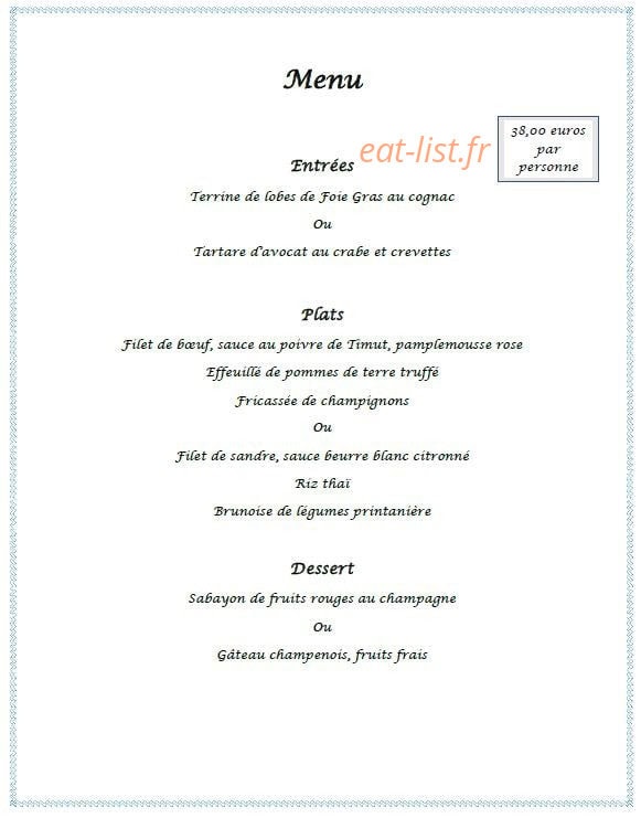 Le Clos Des Lys — carte page 1
