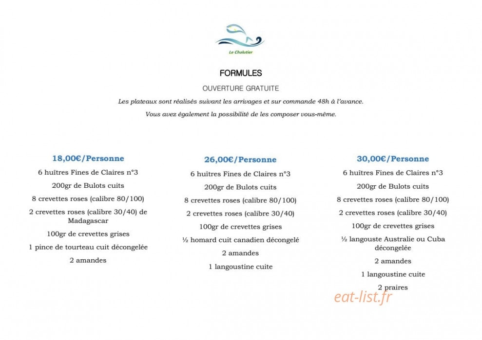 Le Chalutier — carte page 1