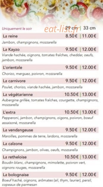 La Pizzeria de Kayzo — carte page 6