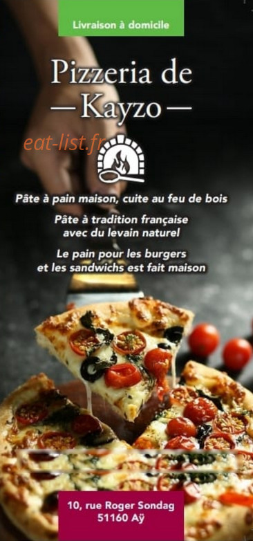 La Pizzeria de Kayzo — carte page 1