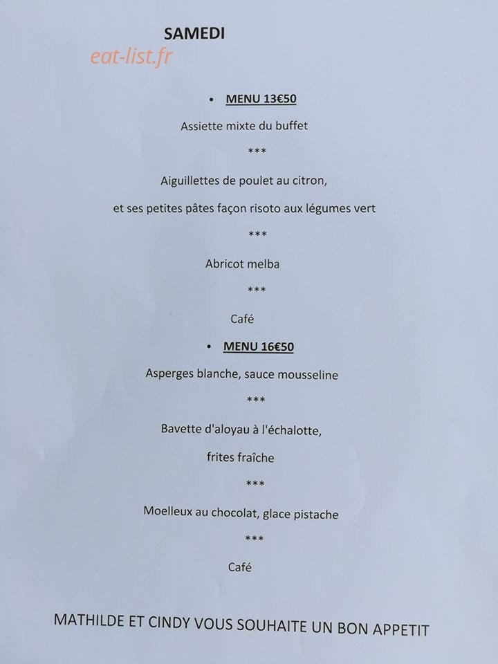 Le Relais de la Vallée — carte page 1