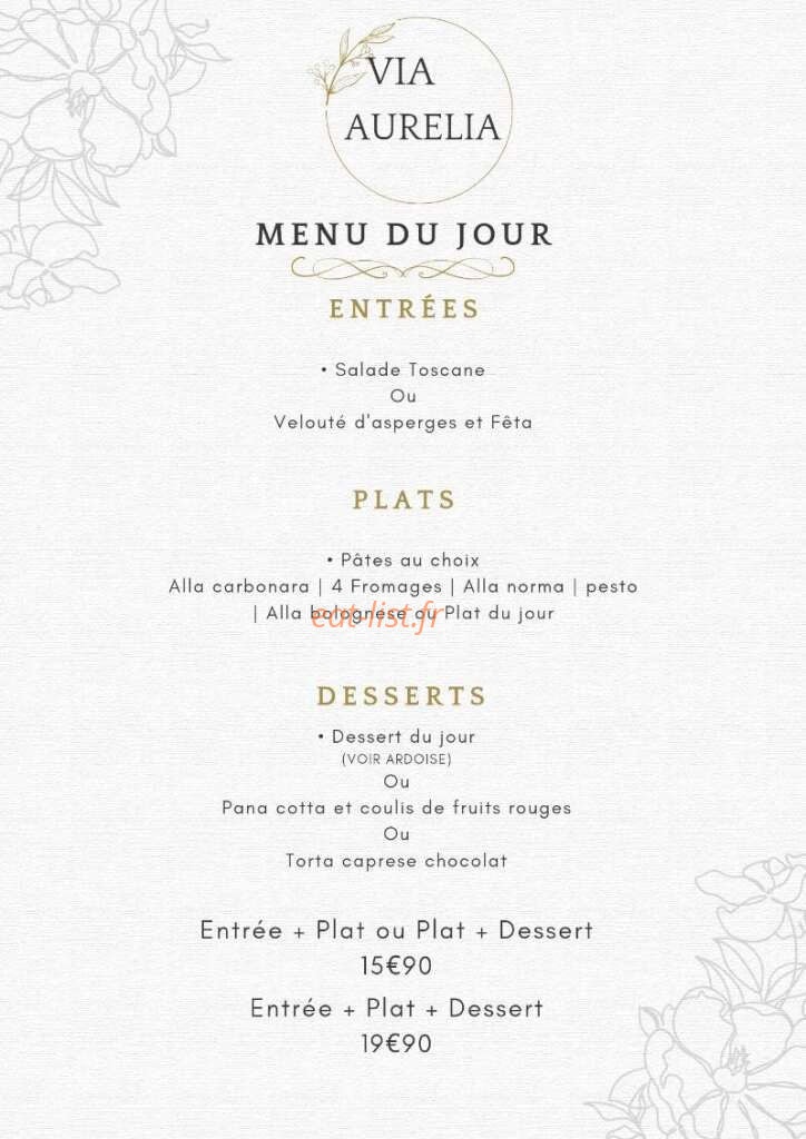 Fismes Pasta Bar — carte page 1