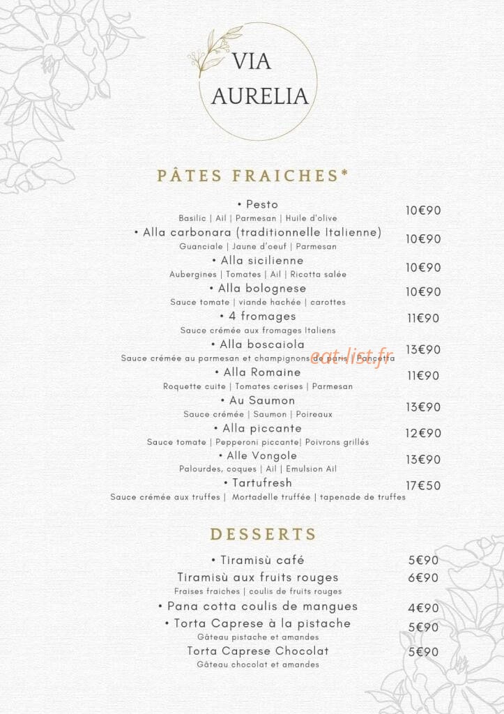 Fismes Pasta Bar — carte page 3