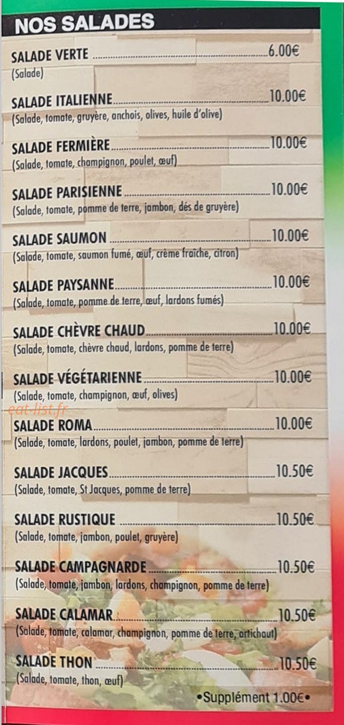 Pizza Roma — carte page 4