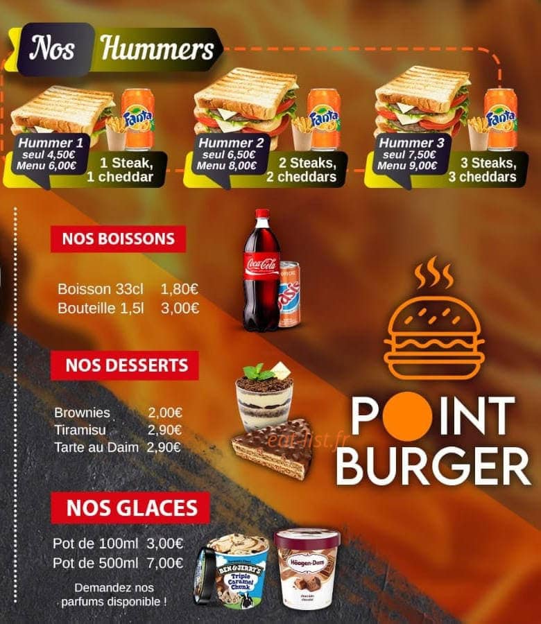 Point Burger — carte page 2