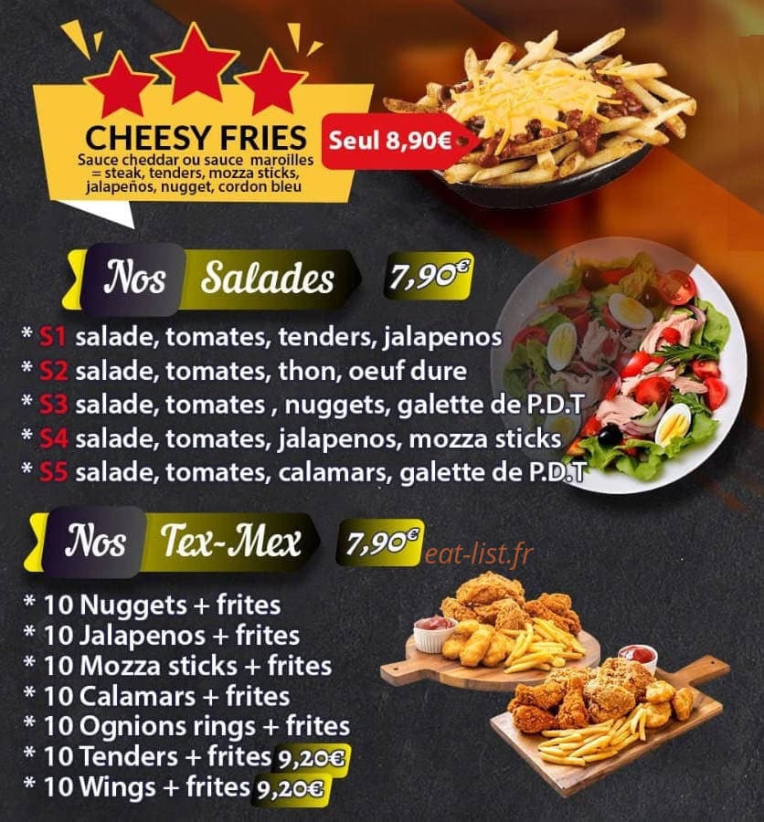 Point Burger — carte page 1