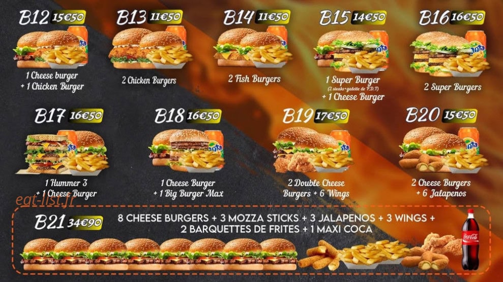 Point Burger — carte page 4