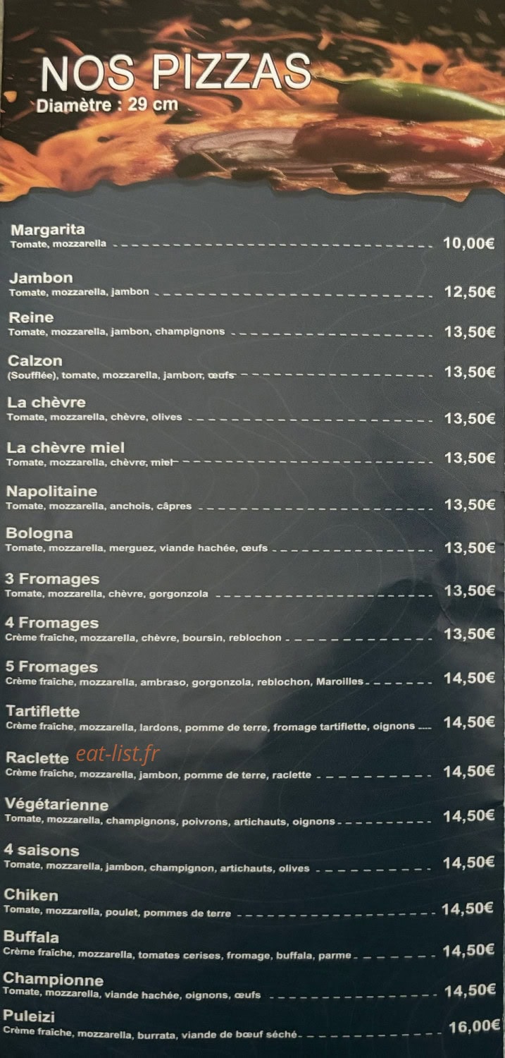 La Cheminée — carte page 1