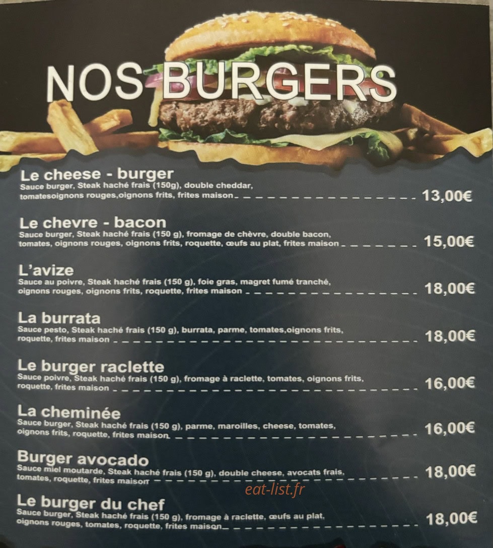 La Cheminée — carte page 4