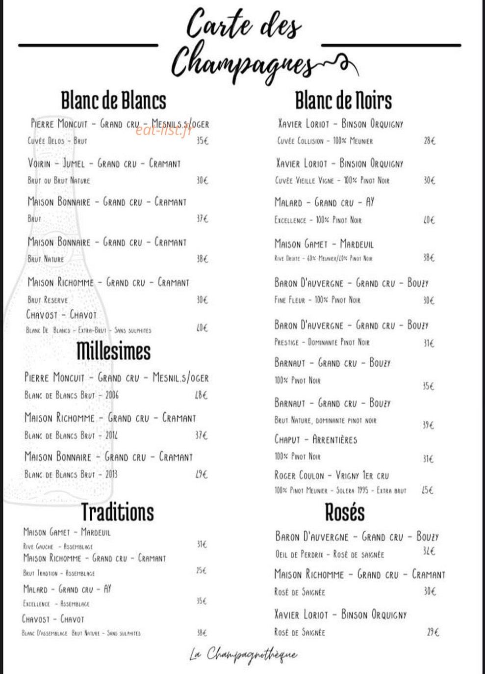 La Champagnotheque — carte page 4