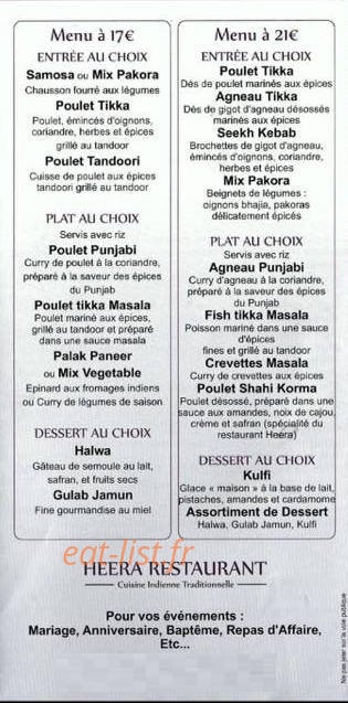 Heera Restaurant — carte page 6