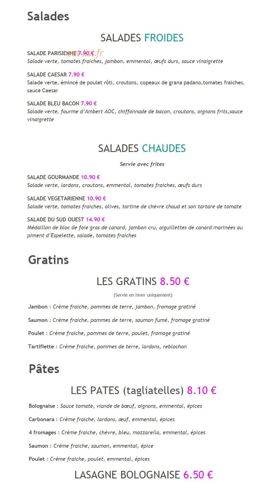 L'Encas — carte page 4