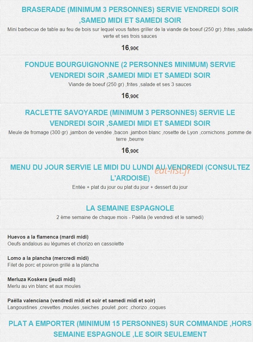 La Fringale — carte page 6